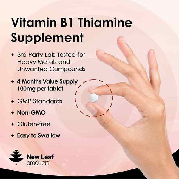 Vitamin B1 Tablets Thiamine Supplement High Strength 100mg GOODS Superdrug