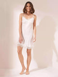 Truly Lace Trim Silk Chemise - McGrocer