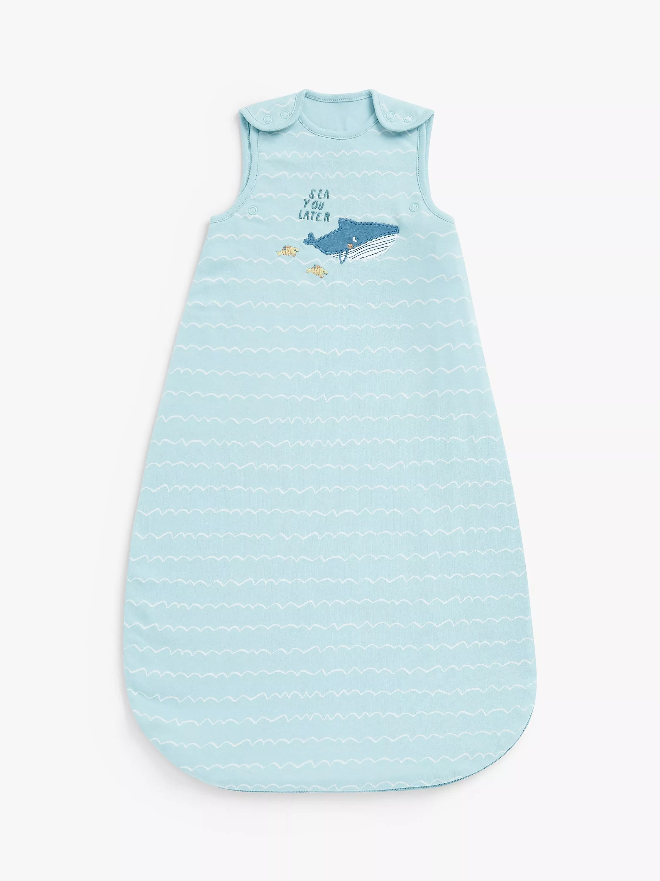 John Lewis Whale Baby Sleeping Bag, 0.5 Tog, Blue - McGrocer