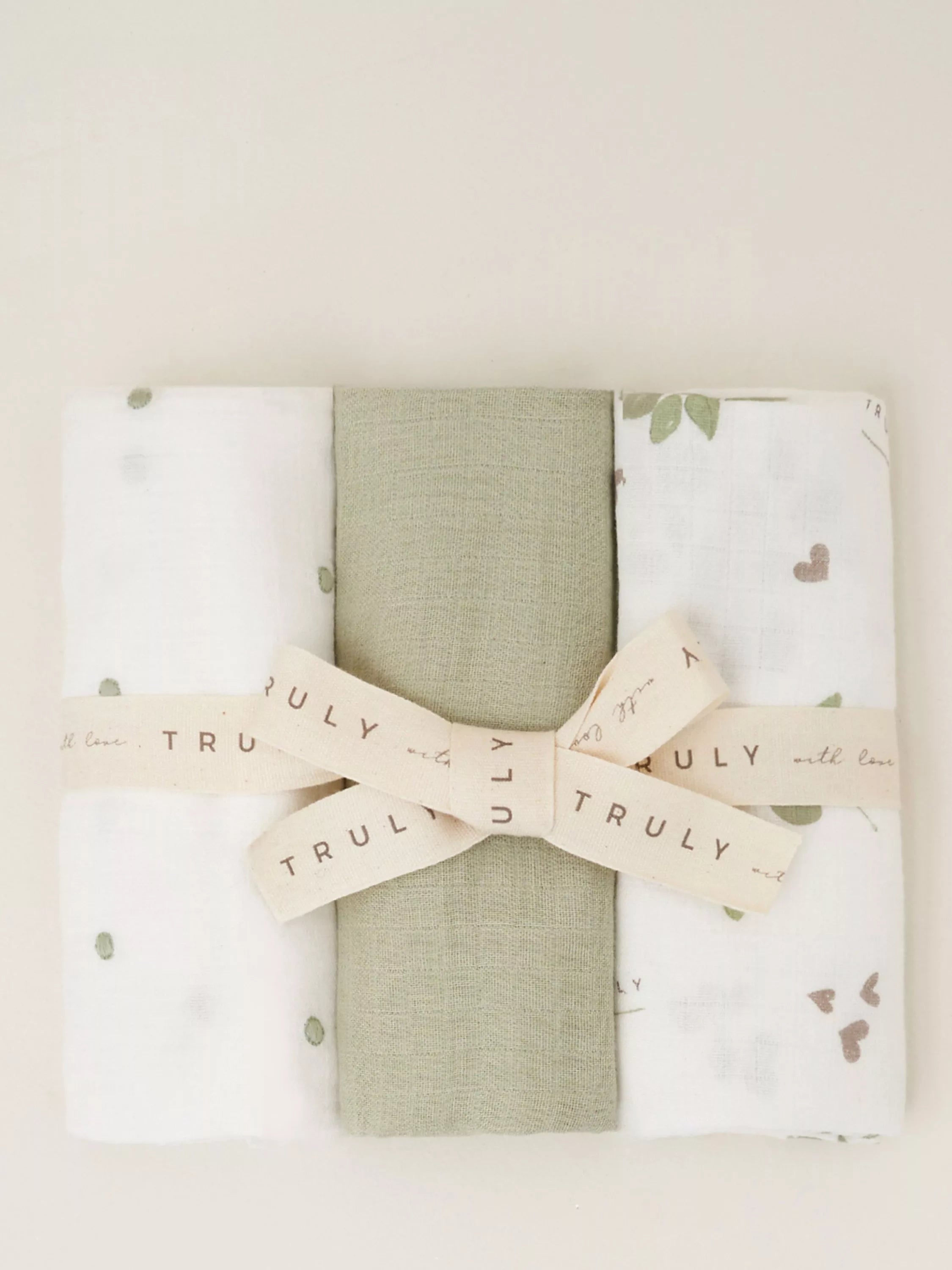 Truly Baby Cotton Muslin Cloths, Pack of 3, Multi - McGrocer