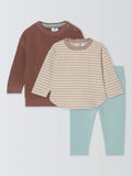 John Lewis Baby Striped Top and Jumper Set, Multi - McGrocer
