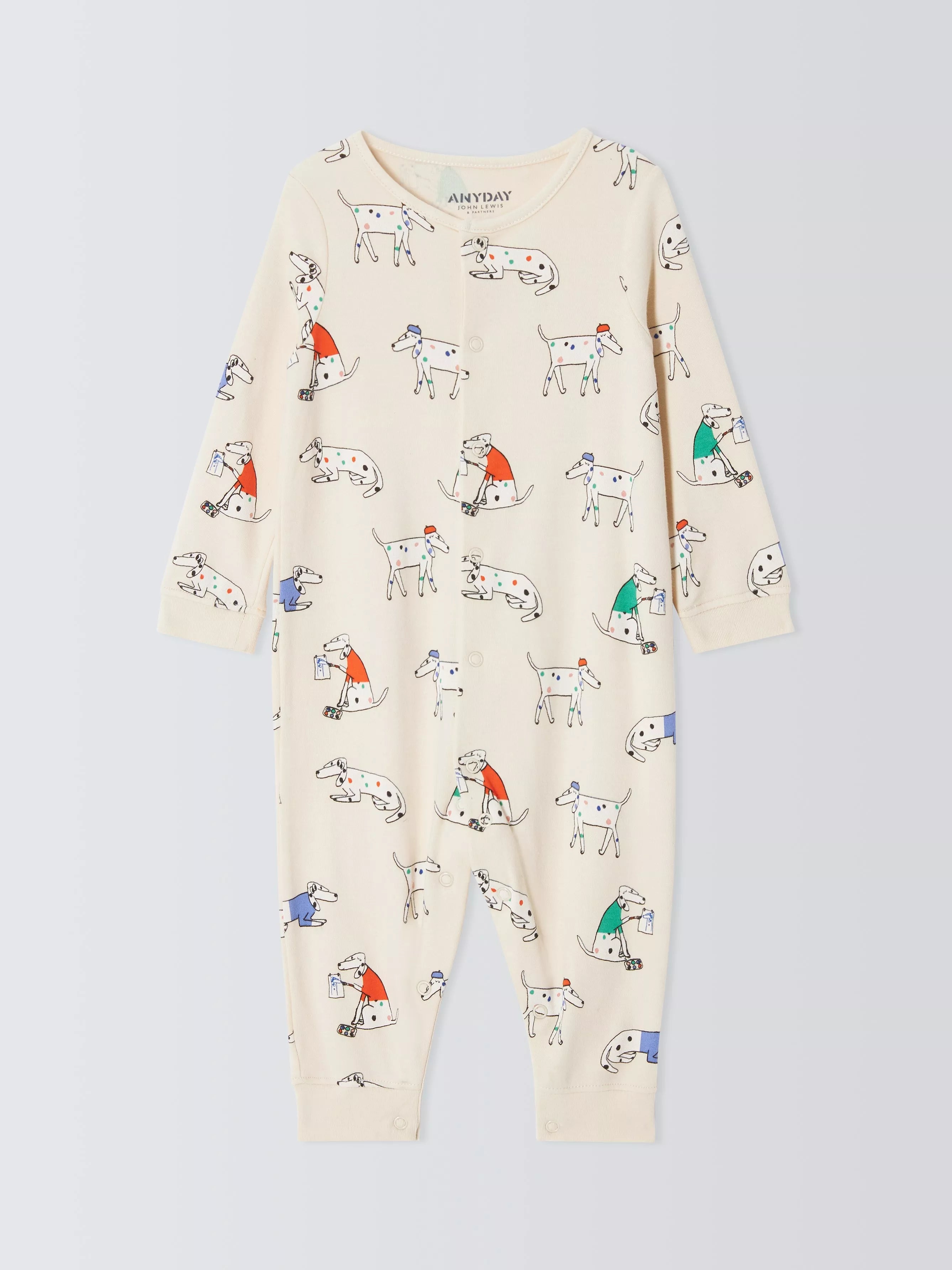 John Lewis ANYDAY Baby Dalmatian Sleepsuit, Natural - McGrocer