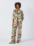 John Lewis Autumn Leaf Brushed Cotton Pyjama Set, Ivory/Toffee - McGrocer