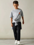 Reiss Kids' Nets Basketball Motif Oversized Cotton T-Shirt - McGrocer