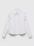 Mango Kids' Carlota Ruffled Cotton Shirt