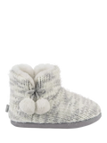 totes Knit Spacedye Boot Slippers, Grey - McGrocer
