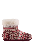 totes Fairisle Knit Boot Slippers, Fairisle