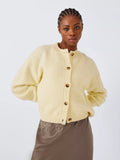 John Lewis ANYDAY Boxy Fit Crop Cardigan, Yellow - McGrocer