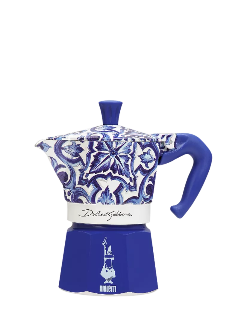 Bialetti Dolce & Gabbana Mediterranean Blue Moka Express Hob Espresso Coffee Maker - McGrocer
