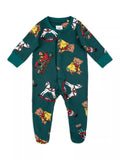 Chelsea Peers Baby Christmas Toys Print Sleepsuit, Green - McGrocer