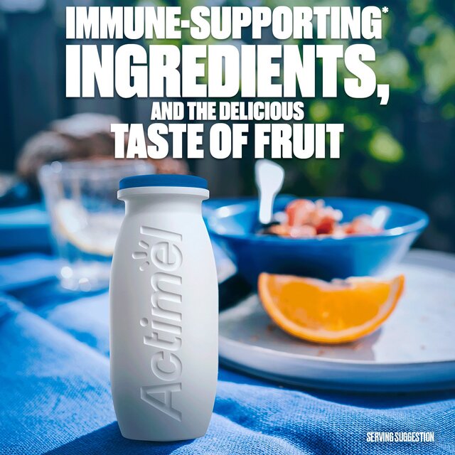 Actimel Strawberry 0% Added Sugar Fat Free Yoghurt Drink 8 x 100g - McGrocer