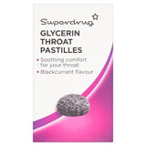 Superdrug Blackcurrant Glycerine Throat Sweets 45g GOODS Superdrug
