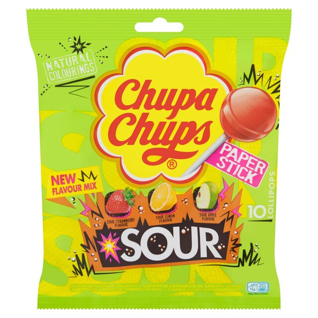 Chupa Chups Sour 10 Bag 10 per pack - McGrocer