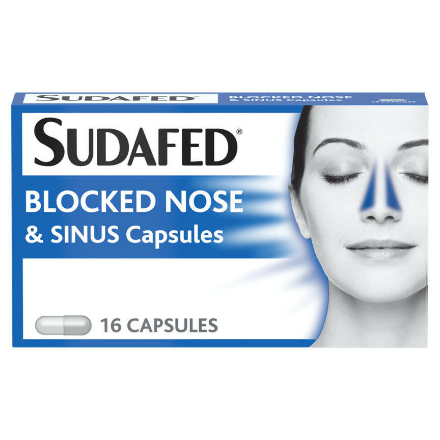Sudafed Blocked Nose & Sinus Capsules 16 Capsules GOODS ASDA