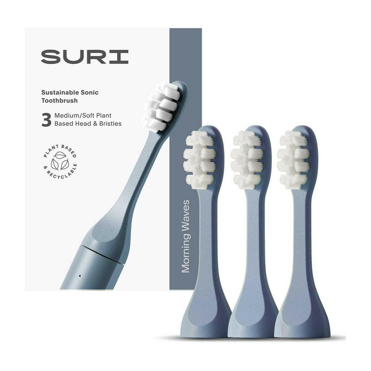 SURI Replacement Toothbrush Heads Morning Waves 3x Head x1 unit GOODS Boots