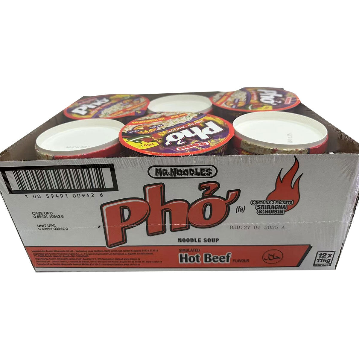 Mr Noodles Pho Hot Beef Noodle Soup, 12 x 115g - McGrocer