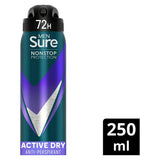 Sure Men Active Dry Nonstop Protection Anti-perspirant Deodorant Aerosol 250ml GOODS Boots