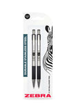 Zebra Stainless Steel Ballpoint Pens – 2 Pack Office Supplies ASDA
