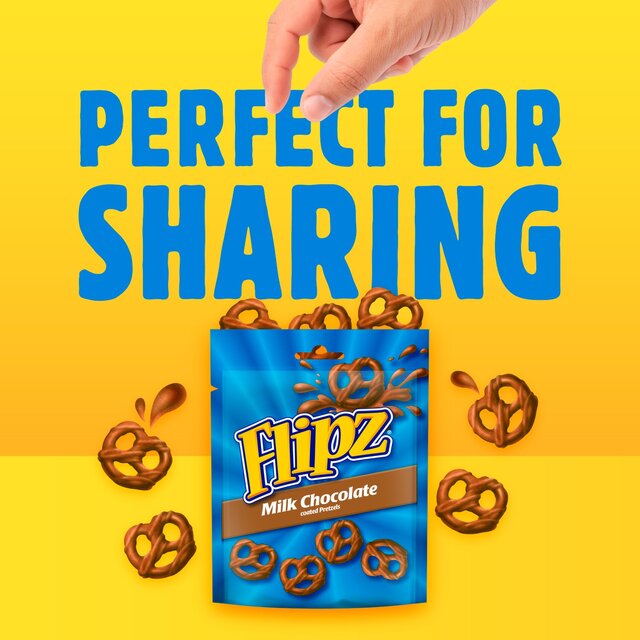 Flipz Milk Chocolate Covered Pretzels Pouch 90g - McGrocer