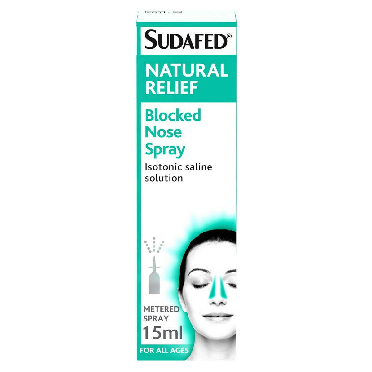 Sudafed Natural Relief Blocked Nose Spray - 15ml cough cold & flu Boots