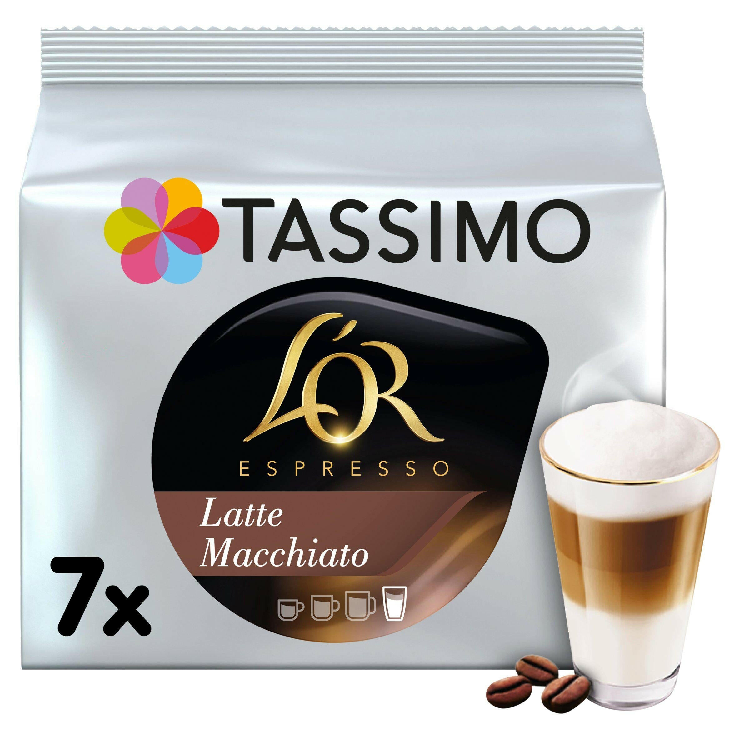 Tassimo L'OR Latte Macchiato Coffee Pods x7 All coffee machine pods Sainsburys