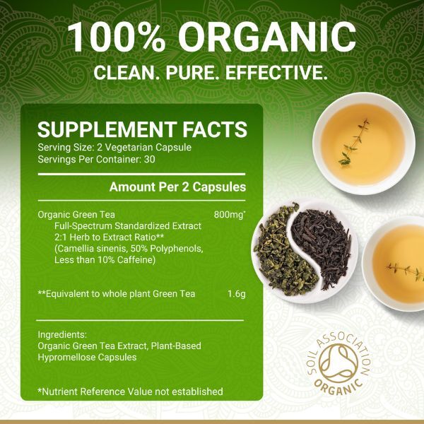 True Veda | Organic Green Tea Extract | 60 Caps GOODS Superdrug