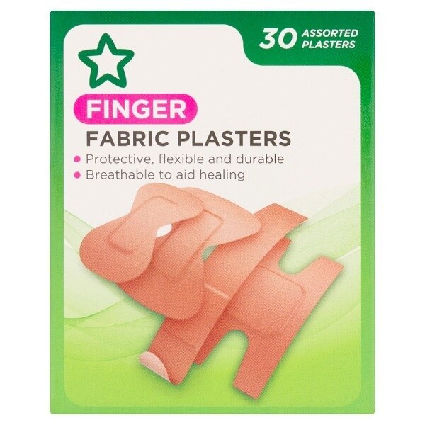 Superdrug Fabric Assorted Finger Plasters X 30 GOODS Superdrug