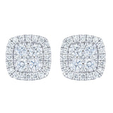 1.50ctw Round Brilliant Cut Diamond Stud Earrings, 14ct White Gold