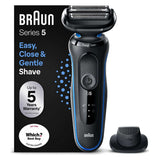 Braun Series 5 Electric Shaver with Precison Trimmer- Black/Blue 50-B1200s
