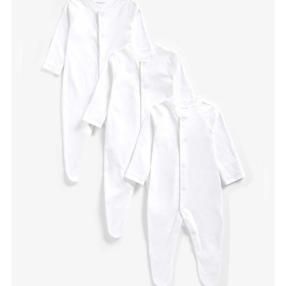White Sleepsuits - 3 Pack GOODS Boots