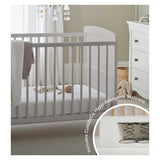 CuddleCo Juliet Cot Bed and Harmony Sprung Mattress Dove Grey