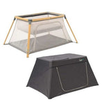 Tutti Bambini 3-In-1 Cozee Go Travel Cot And Playpen Day Night Bundle Scandinavian WalnutEcru