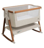 Tutti Bambini Cozee Air Bedside Crib Scandinavian WalnutEcru