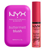 NYX Buttermelt Blush All the Butta 5g Buttergloss Bling Lip Gloss She Got Money 8ml Duo
