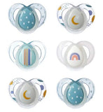Tommee Tippee Night Time Soother 6-18m 6 Pack Glow in The Dark Soothers