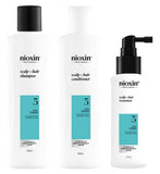 Nioxin Scalp Hair Thickening System 3 for Coloured dry and damaged hair Treated Hair with Light Thinning Loyalty Kit