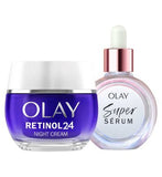 Olay Super Serum 30ml Olay Retinol 24 Night Cream 50ml Bundle