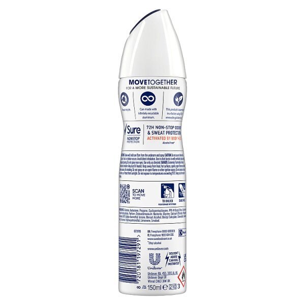 Sure Antiperspirant Deo Aerosol Nonstop Inv B&W 150ml GOODS Superdrug