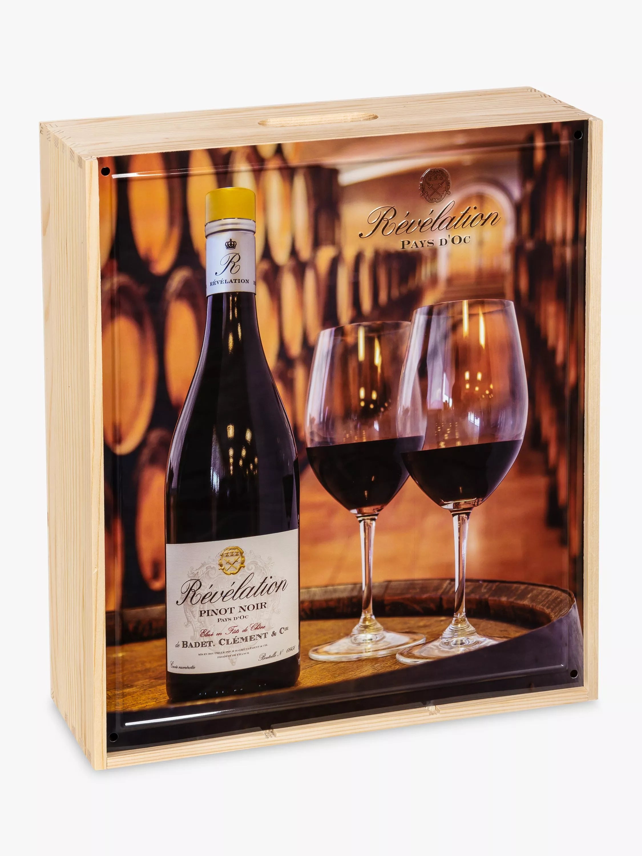 Revelation Pinot Noir, 75cl and 2x Reidel Wine Glasses - McGrocer