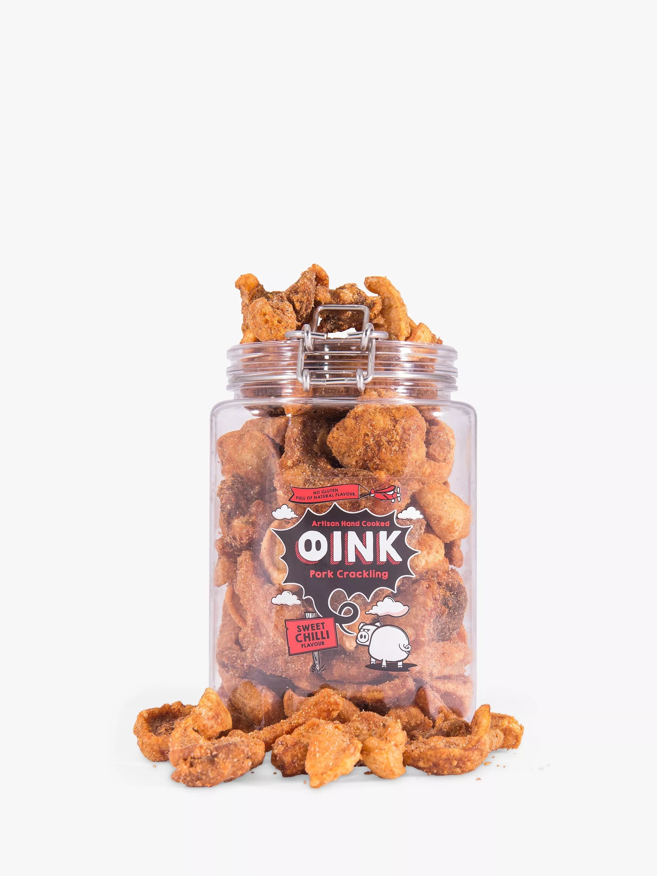 Oink Sweet Chilli Pork Scratching Jar, 300g - McGrocer