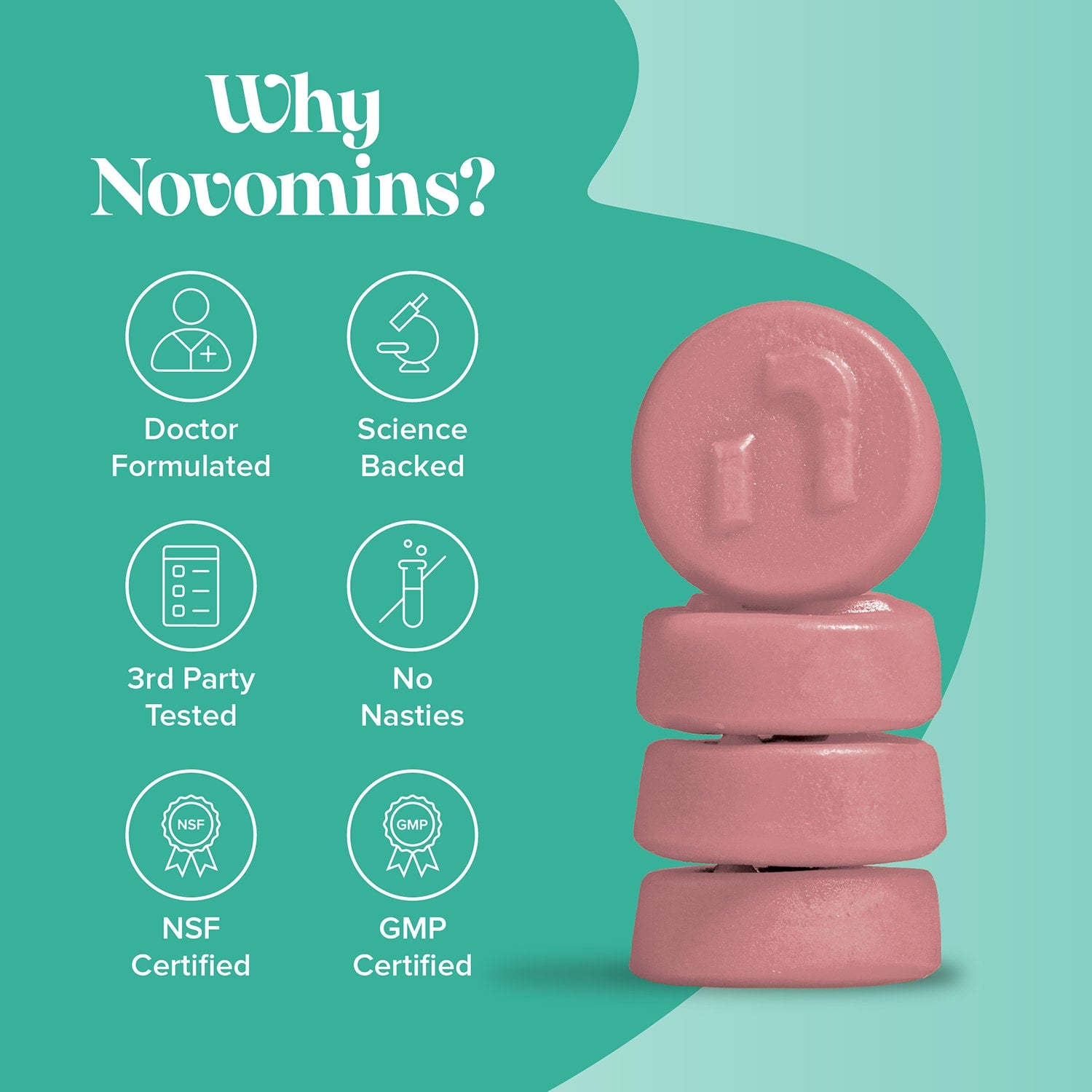 Novomins Calcium & Vitamin D 60 Gummies - 998865