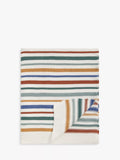 John Lewis Stripe Knitted Cotton Baby Blanket, 100 x 80cm - McGrocer
