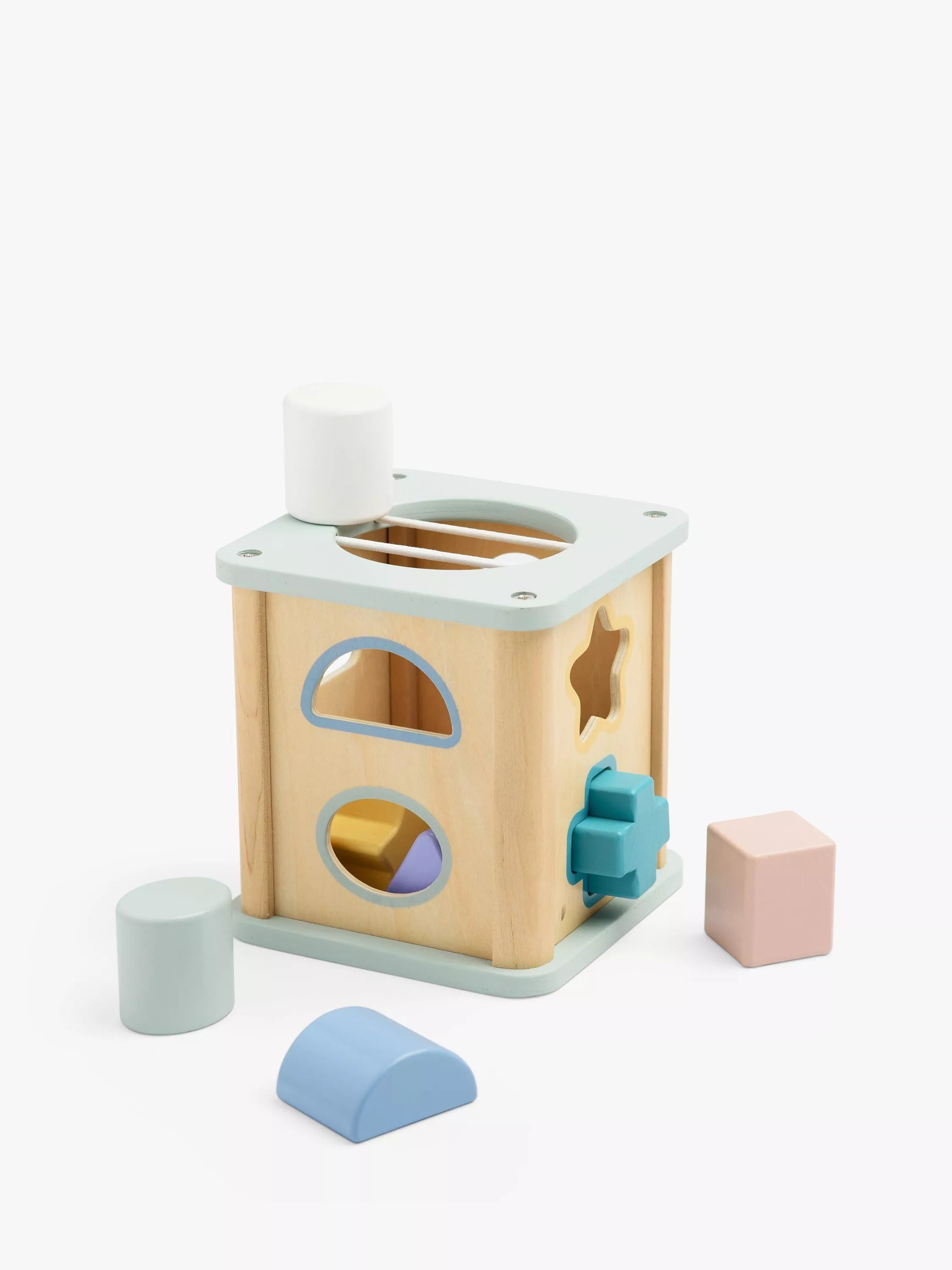 John Lewis Wooden Small Activity Cube, FSC-Certified Wood - McGrocer