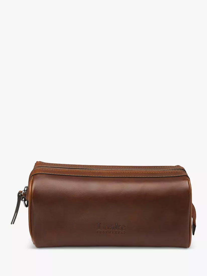 Loake Thames Vegetable Tanned Leather Wash Bag - McGrocer