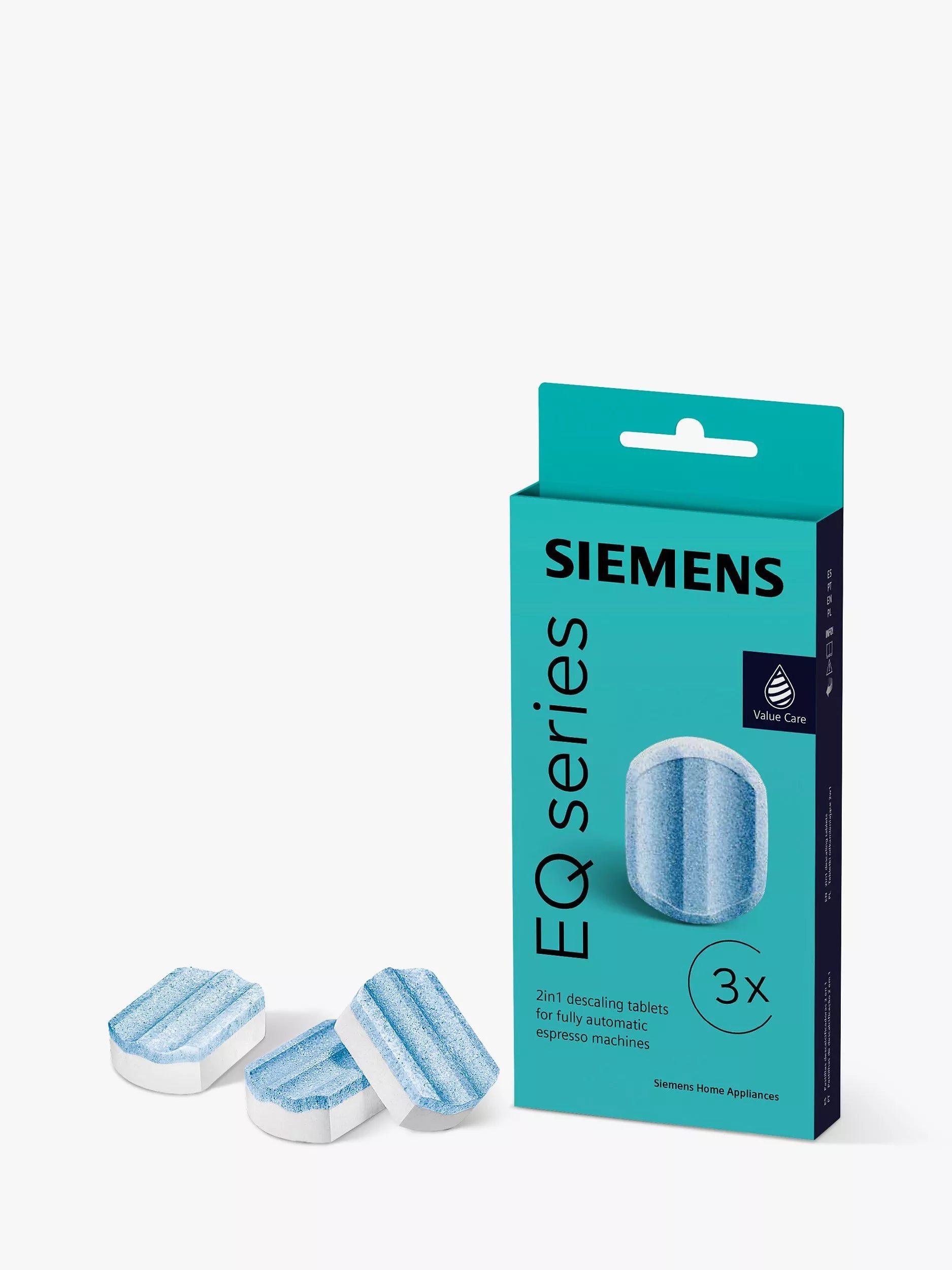 Siemens TZ80002B Coffee Machine Descalaing Tablets, Pack of 3 - McGrocer