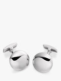 Hoxton London Domed Round Cufflinks Silver