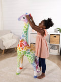 Melissa & Doug Rainbow Giraffe Giant Soft Toy - McGrocer