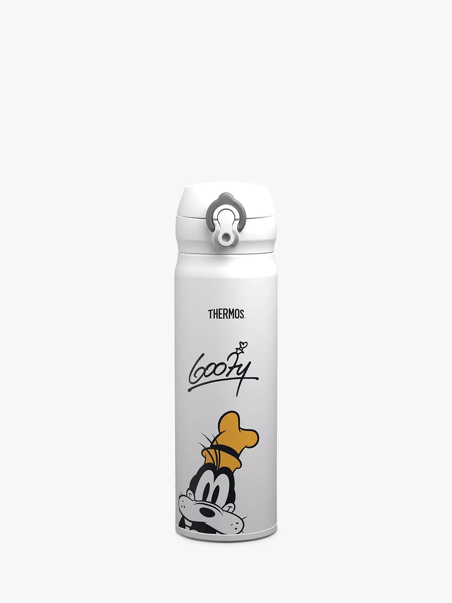 Thermos Disney Goofy Signature Stainless Steel Direct Drink Flask, 470ml, White - McGrocer