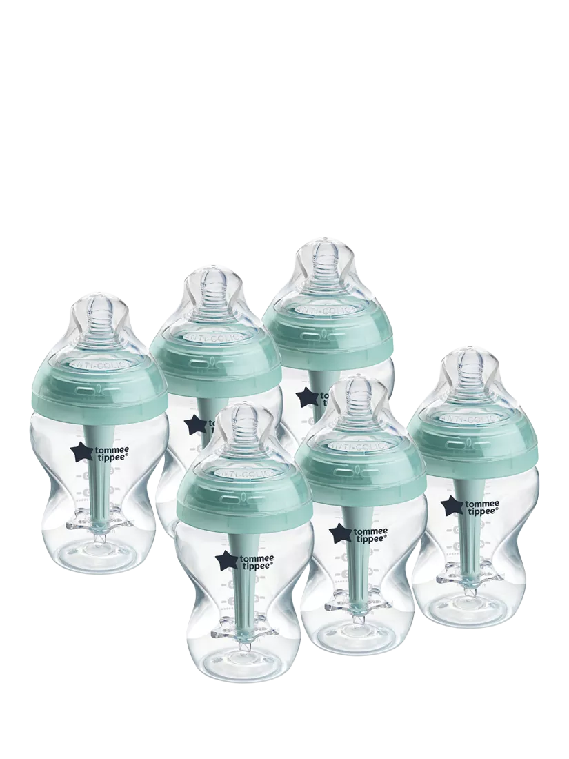 Tommee Tippee Advanced Anti-Colic Baby Bottles with Slow Flow Breast Like Teats, Pack of 6, 260ml - McGrocer