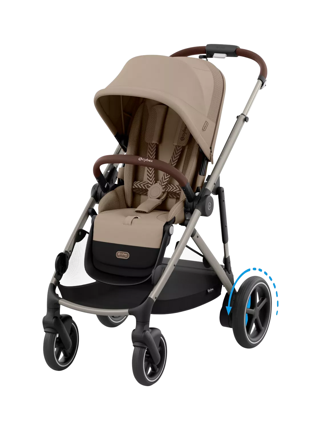 Cybex E- Gazelle S Pushchair, Almond Beige - McGrocer